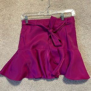 Forever 21 size Small Darling Magenta Bow flare Mini Skirt